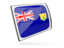 Turks and Caicos Islands. Glossy rectangular icon. Download icon.