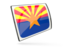 Flag of state of Arizona. Glossy rectangular icon. Download icon