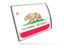 Flag of state of California. Glossy rectangular icon. Download icon