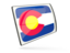 Flag of state of Colorado. Glossy rectangular icon. Download icon
