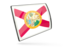 Flag of state of Florida. Glossy rectangular icon. Download icon