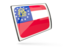 Flag of state of Georgia. Glossy rectangular icon. Download icon