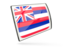Flag of state of Hawaii. Glossy rectangular icon. Download icon
