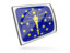 Flag of state of Indiana. Glossy rectangular icon. Download icon