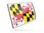 Flag of state of Maryland. Glossy rectangular icon. Download icon