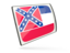 Flag of state of Mississippi. Glossy rectangular icon. Download icon