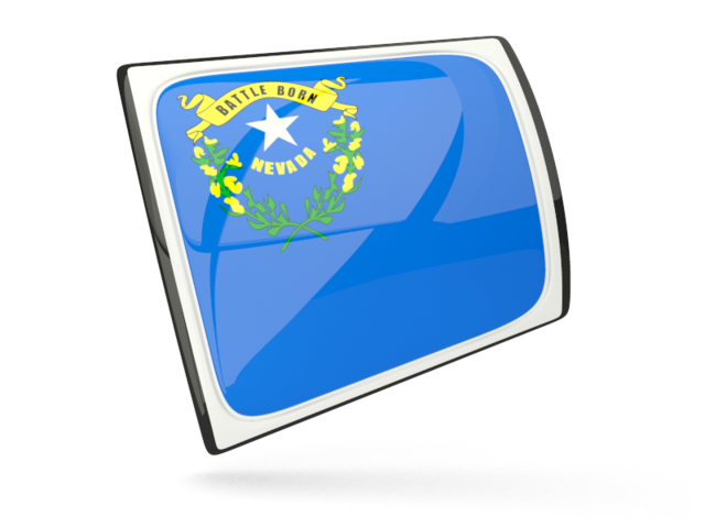 Glossy rectangular icon. Download flag icon of Nevada