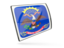 Flag of state of North Dakota. Glossy rectangular icon. Download icon