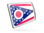 Flag of state of Ohio. Glossy rectangular icon. Download icon