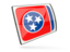 Flag of state of Tennessee. Glossy rectangular icon. Download icon