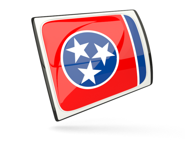 Glossy rectangular icon. Download flag icon of Tennessee