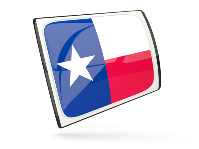 Glossy rectangular icon. Download flag icon of Texas