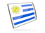 Uruguay. Glossy rectangular icon. Download icon.