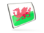 Wales. Glossy rectangular icon. Download icon.