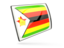 Zimbabwe. Glossy rectangular icon. Download icon.