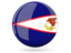 American Samoa. Glossy round icon. Download icon.
