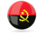 Angola. Glossy round icon. Download icon.