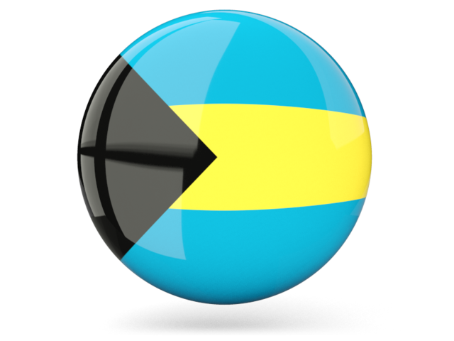 Glossy round icon. Download flag icon of Bahamas at PNG format