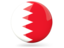 Bahrain. Glossy round icon. Download icon.