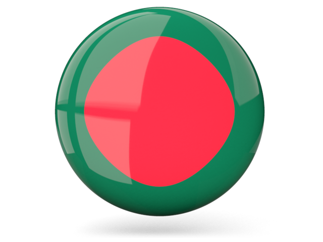 Glossy round icon. Download flag icon of Bangladesh at PNG format