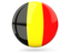 Belgium. Glossy round icon. Download icon.