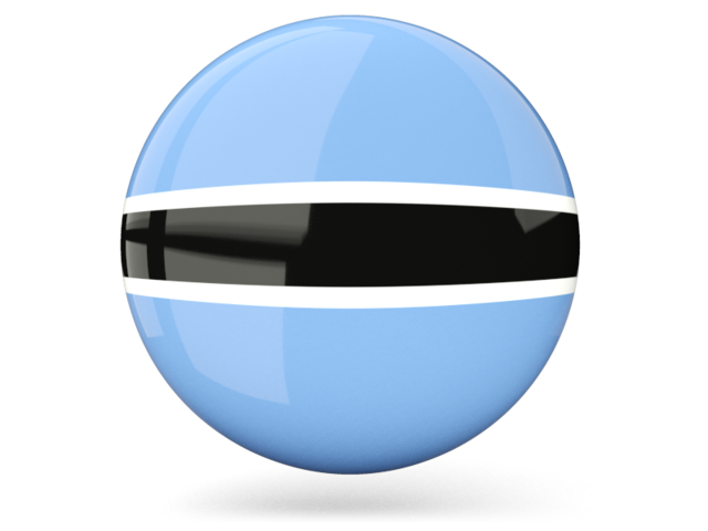 Glossy round icon. Download flag icon of Botswana at PNG format