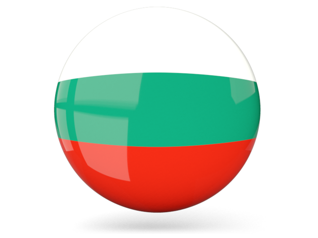 Glossy round icon. Download flag icon of Bulgaria at PNG format