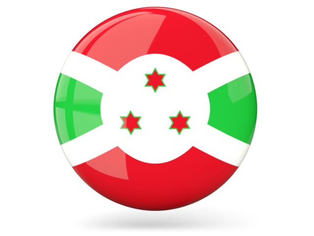 Glossy round icon. Download flag icon of Burundi at PNG format