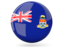 Cayman Islands. Glossy round icon. Download icon.