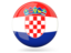 Croatia. Glossy round icon. Download icon.