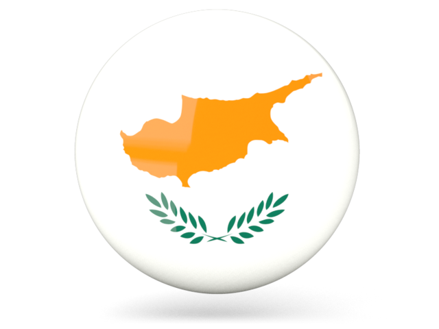 Glossy round icon. Download flag icon of Cyprus at PNG format