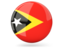 East Timor. Glossy round icon. Download icon.