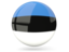 Estonia. Glossy round icon. Download icon.