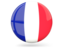 France. Glossy round icon. Download icon.