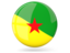 French Guiana. Glossy round icon. Download icon.