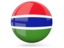 Gambia. Glossy round icon. Download icon.