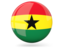 Ghana. Glossy round icon. Download icon.