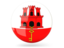 Gibraltar. Glossy round icon. Download icon.