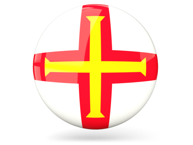 Glossy round icon. Download flag icon of Guernsey at PNG format