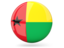 Гвинея-Бисау. Глянцевая круглая иконка. Скачать иллюстрацию.