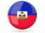 Гаити. Глянцевая круглая иконка. Скачать иллюстрацию.