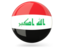 Республика Ирак. Глянцевая круглая иконка. Скачать иллюстрацию.