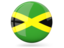 Jamaica. Glossy round icon. Download icon.