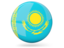 Kazakhstan. Glossy round icon. Download icon.