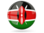 Kenya. Glossy round icon. Download icon.