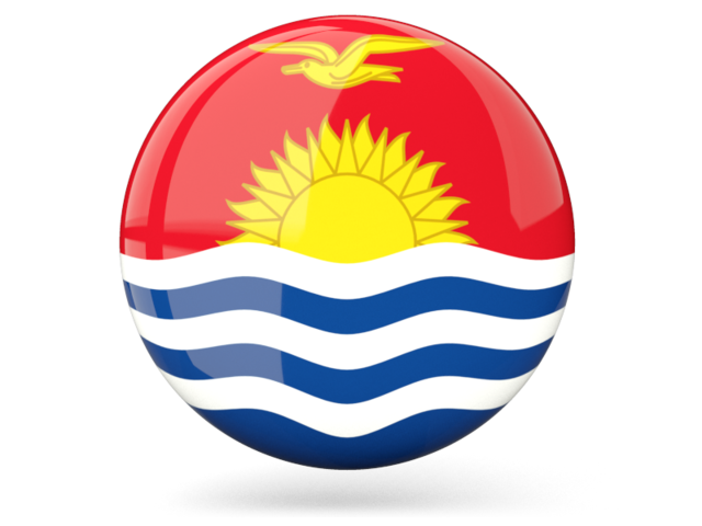 Glossy round icon. Download flag icon of Kiribati at PNG format