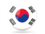 South Korea. Glossy round icon. Download icon.