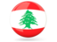 Lebanon. Glossy round icon. Download icon.