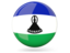 Lesotho. Glossy round icon. Download icon.