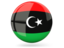 Libya. Glossy round icon. Download icon.